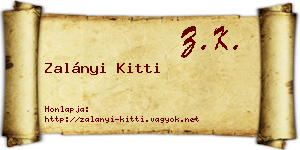 Zalányi Kitti névjegykártya